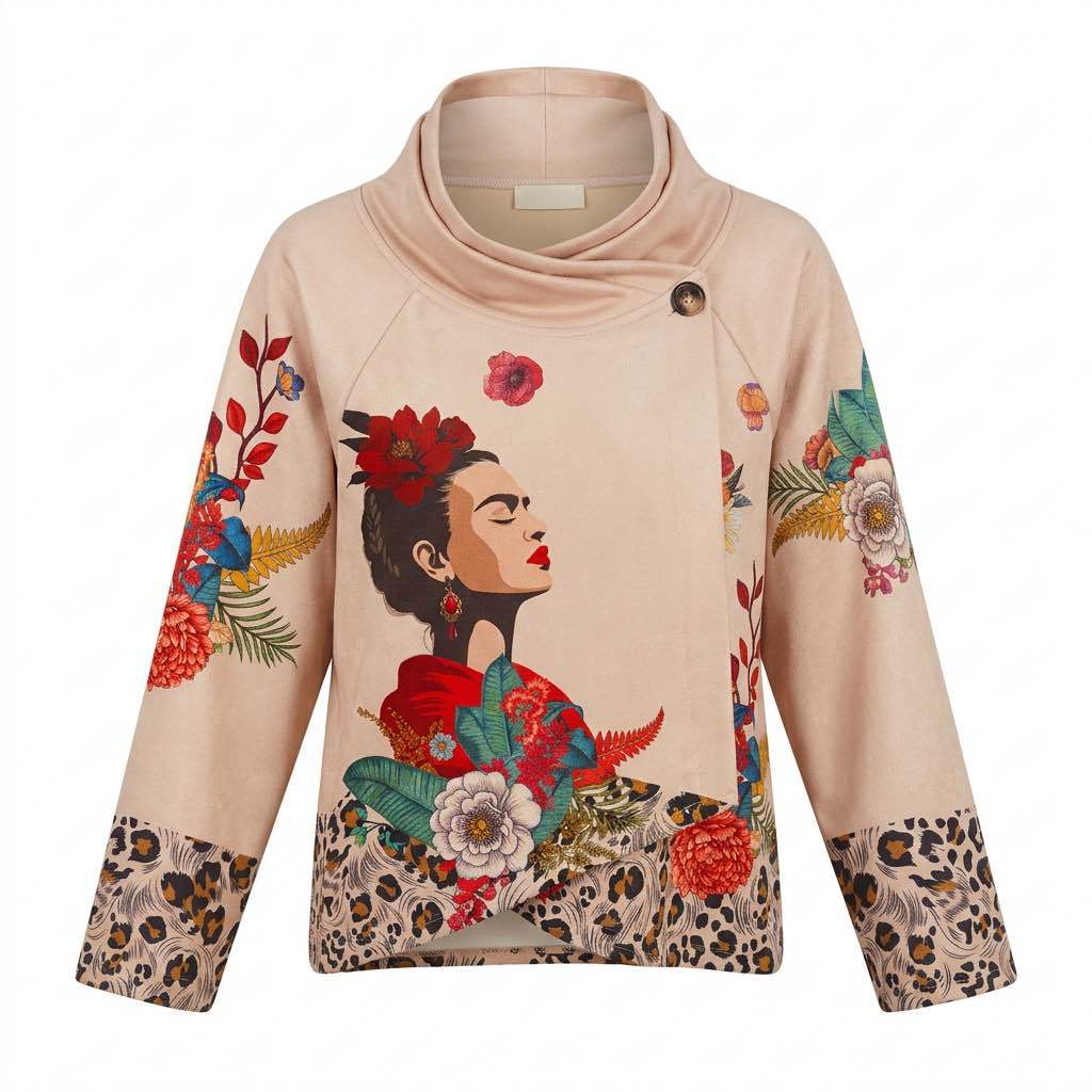 Lässiger Pullover mit asymmetrischem Verschluss