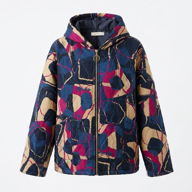 Steppjacke mit Kapuze