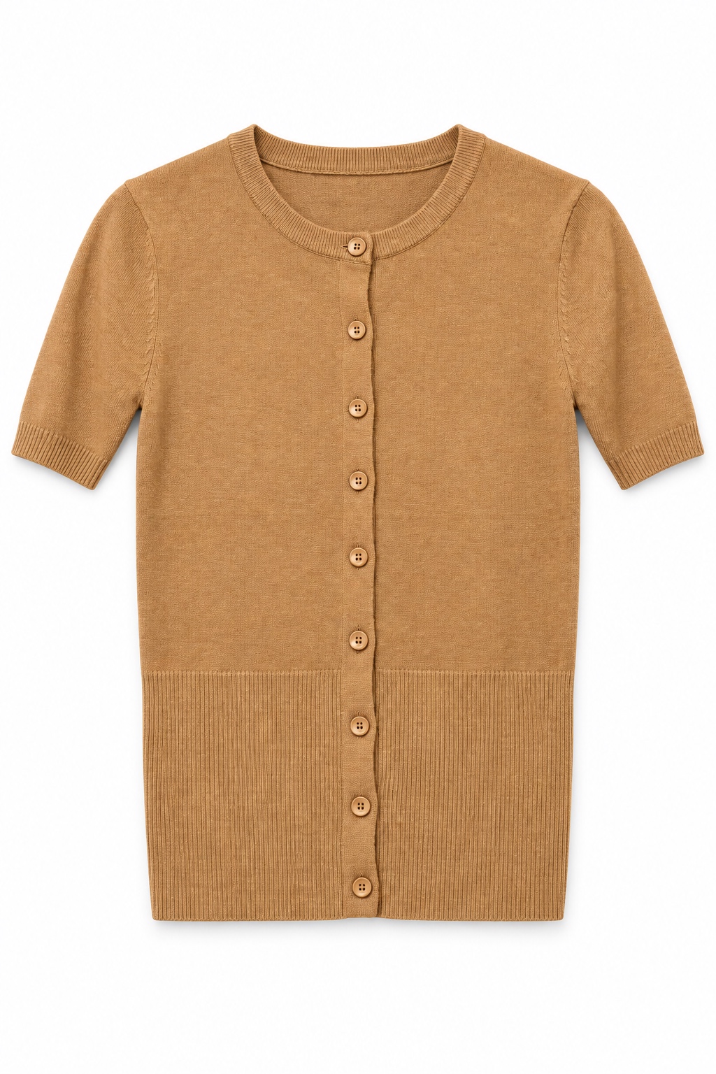 Kurzer Cardigan mit Rundhalsausschnitt