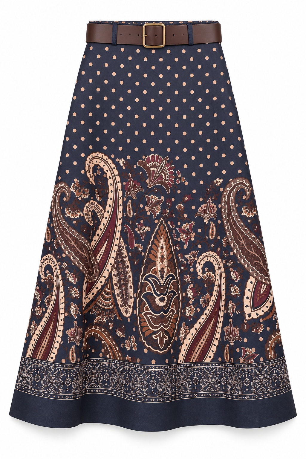 Maxi‑Rock in A‑Linie mit Paisley‑Print