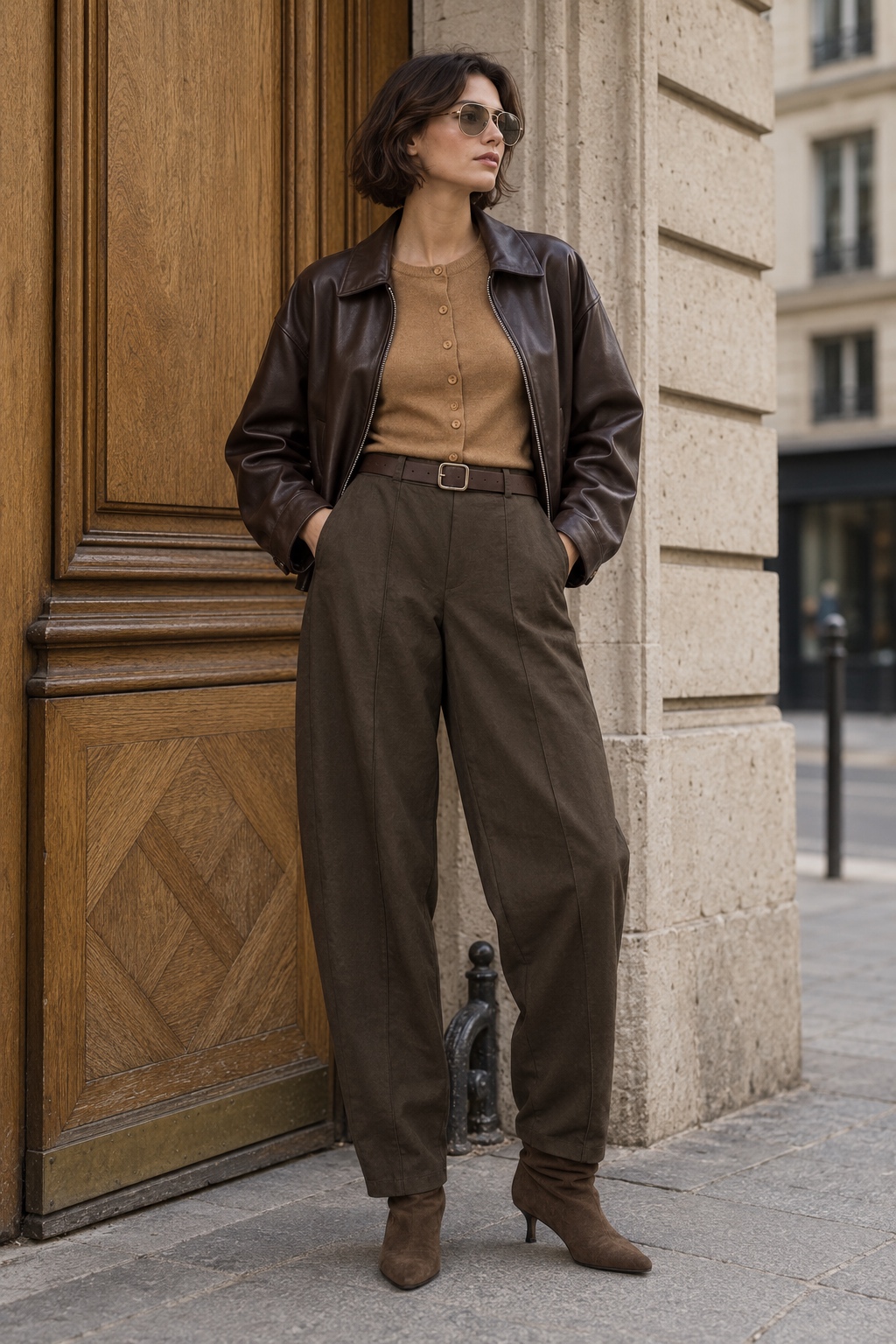 Hoch taillierte Schneiderhose