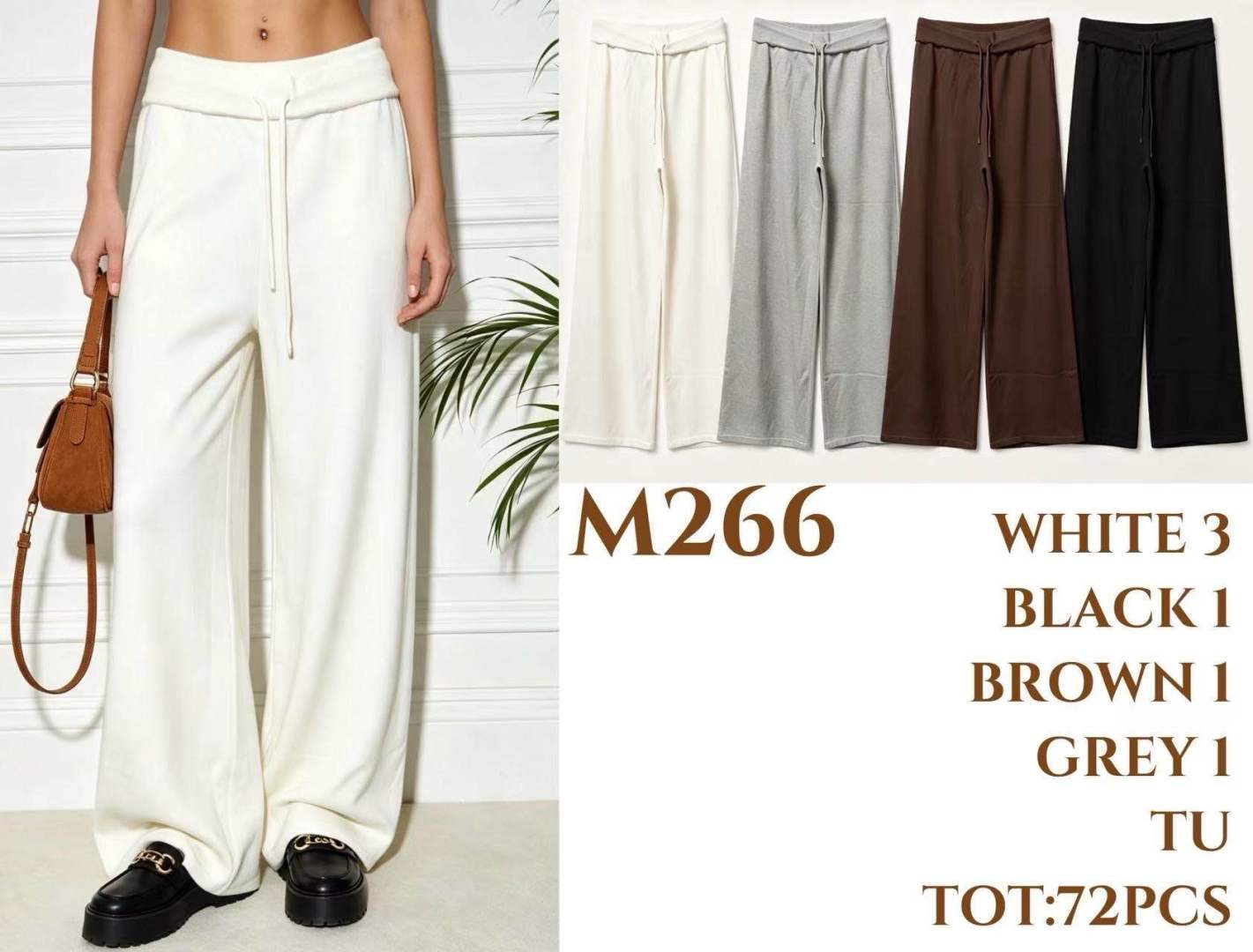 Wide‑Leg Hosen mit Kordelzug
