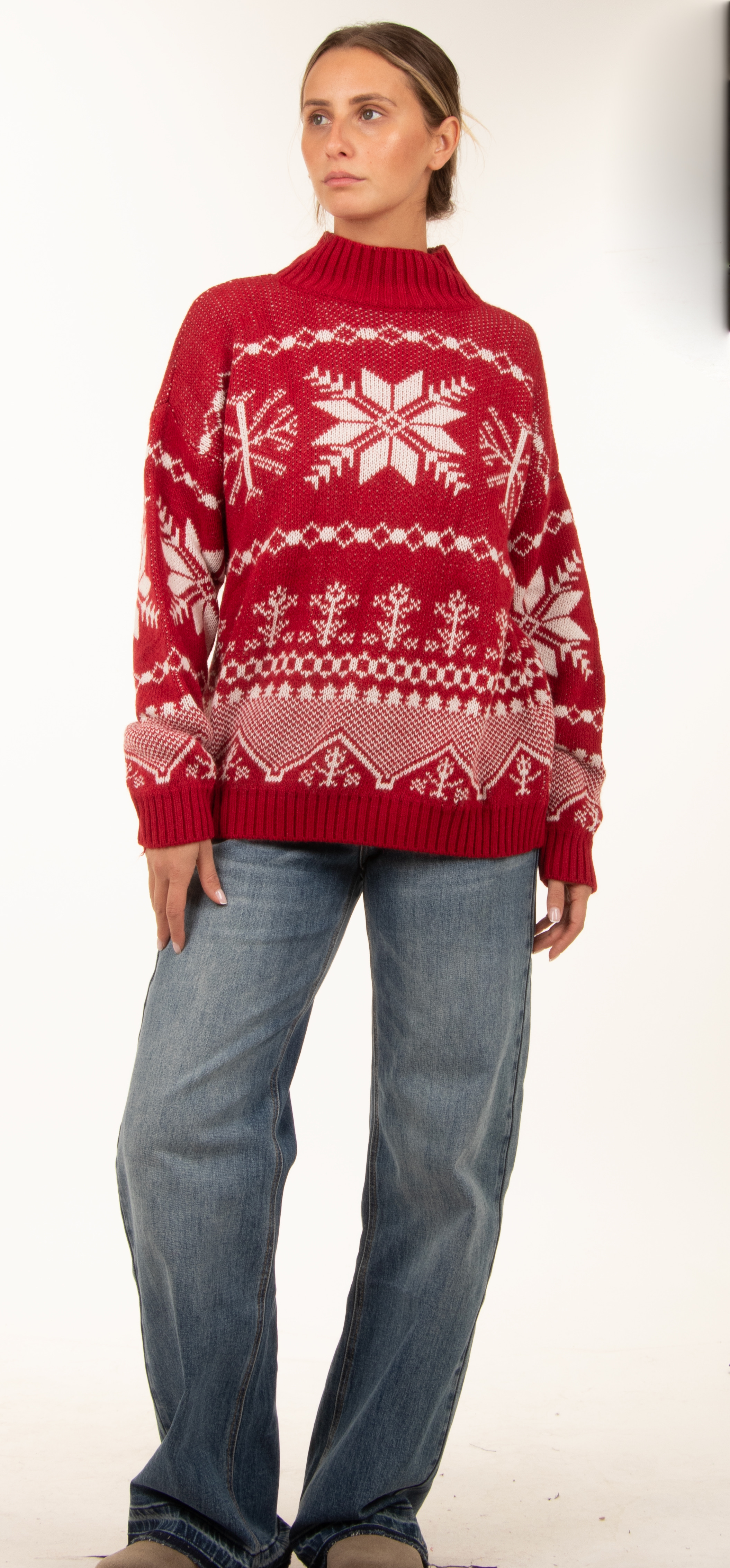 Oversized Pullover mit Rollkragen