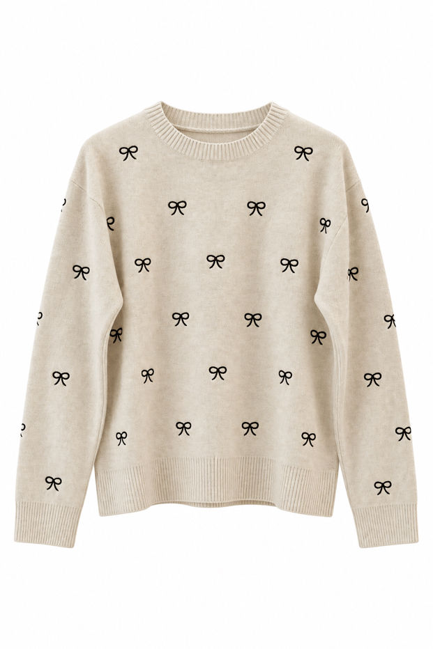 Regular-Pullover mit Mikro-Muster
