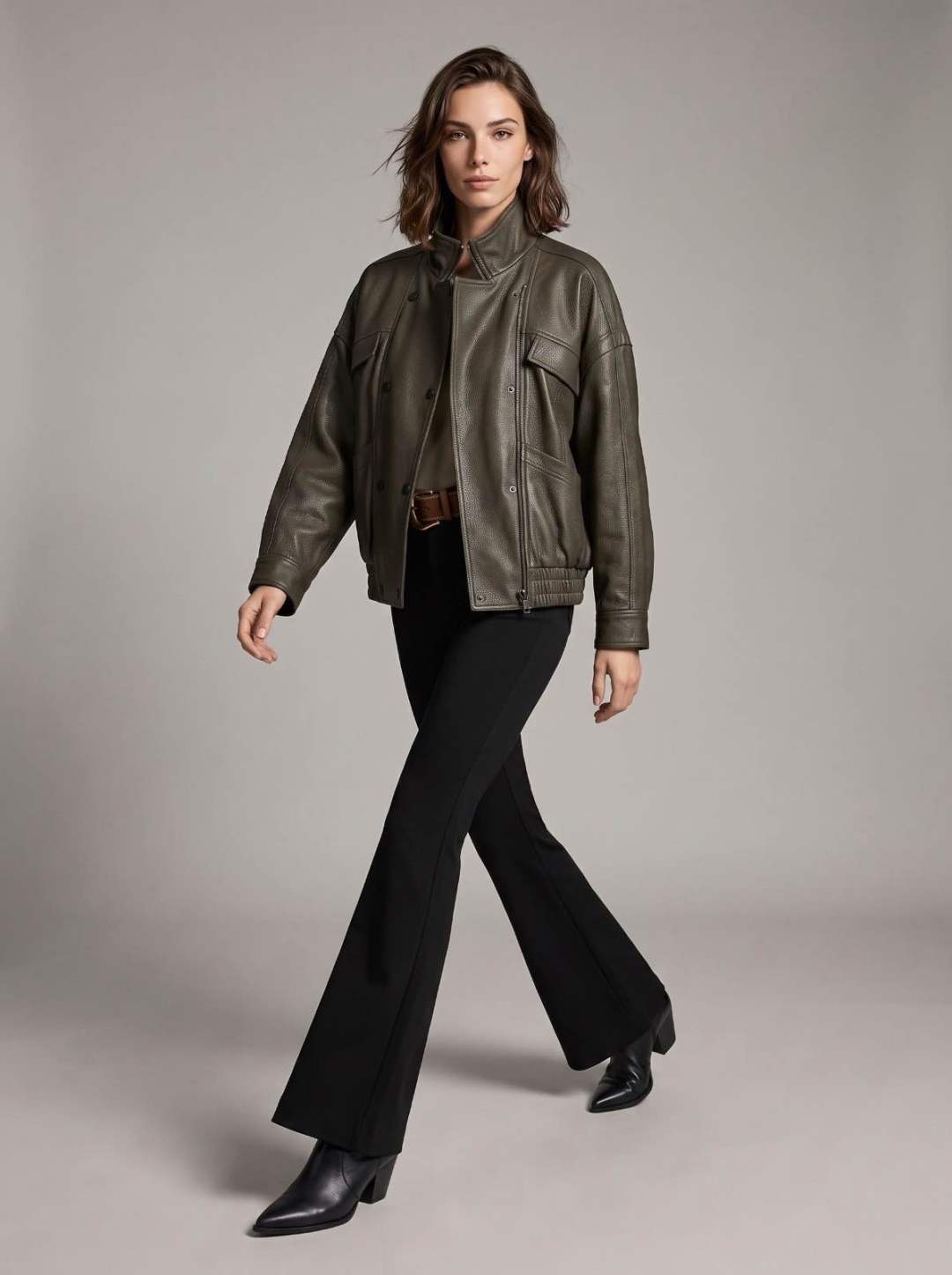 Oversize-Jacke mit Stehkragen