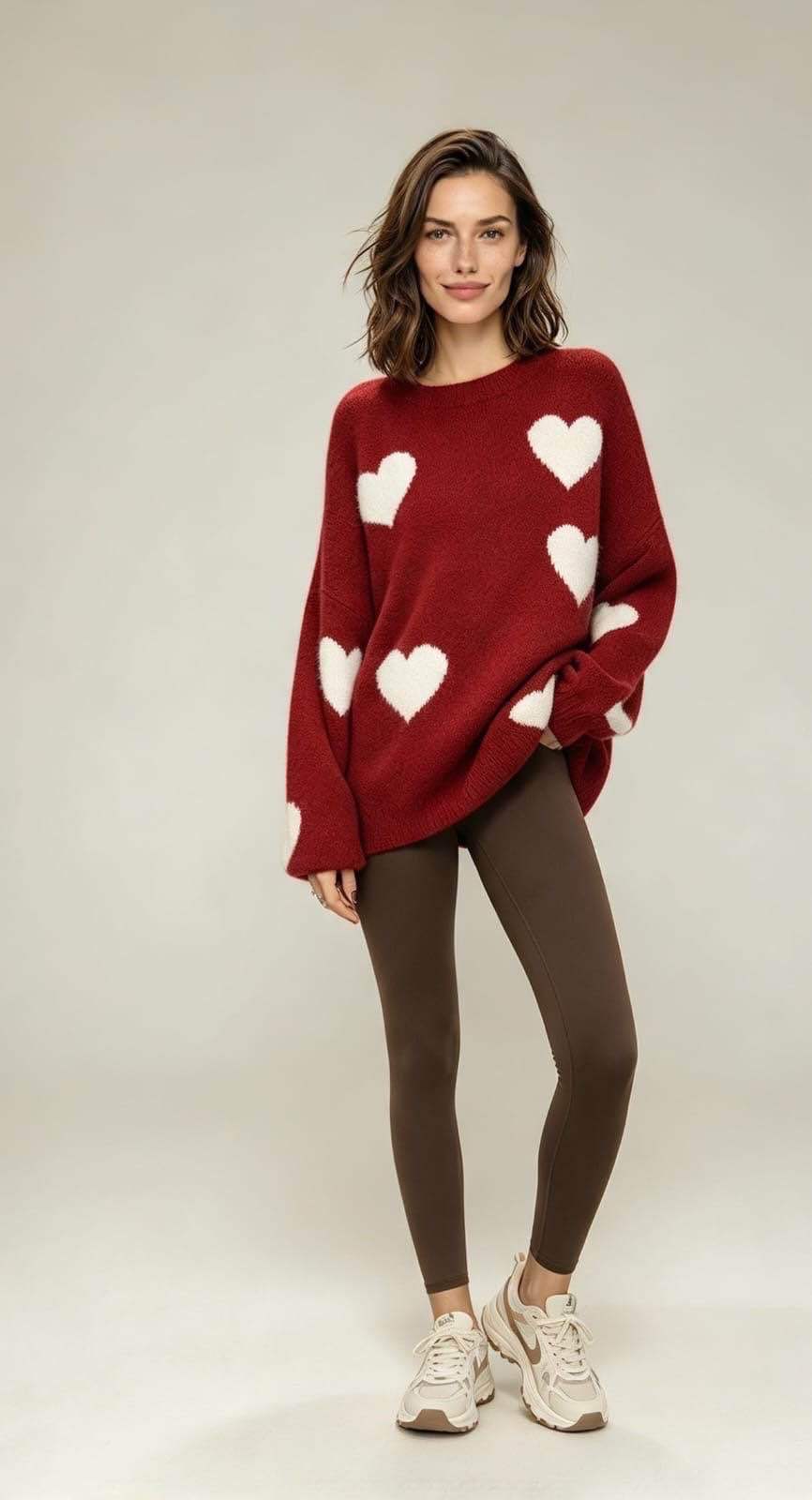 Oversize Pullover mit Herz