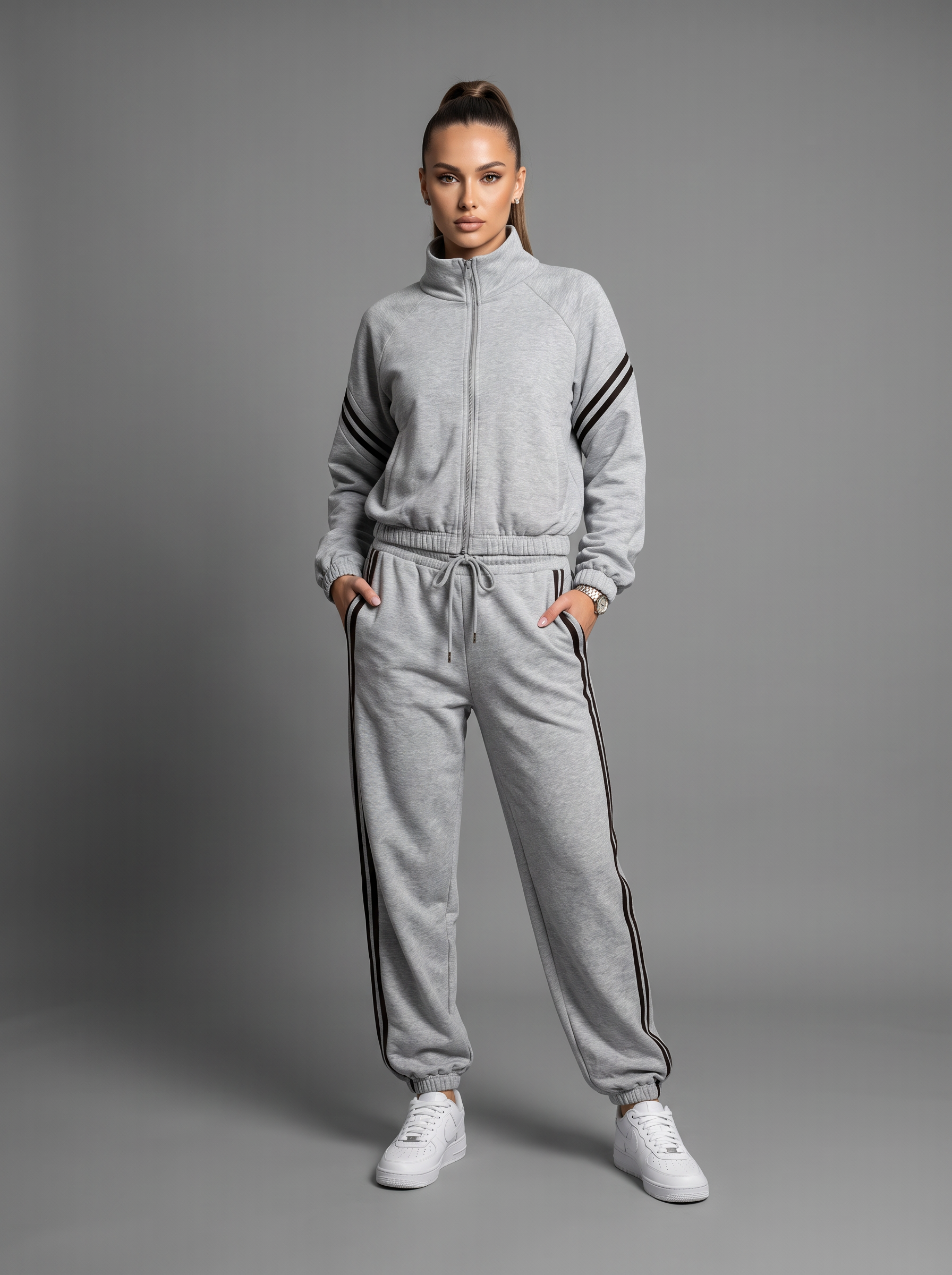 Joggingshose mit hoher Taille