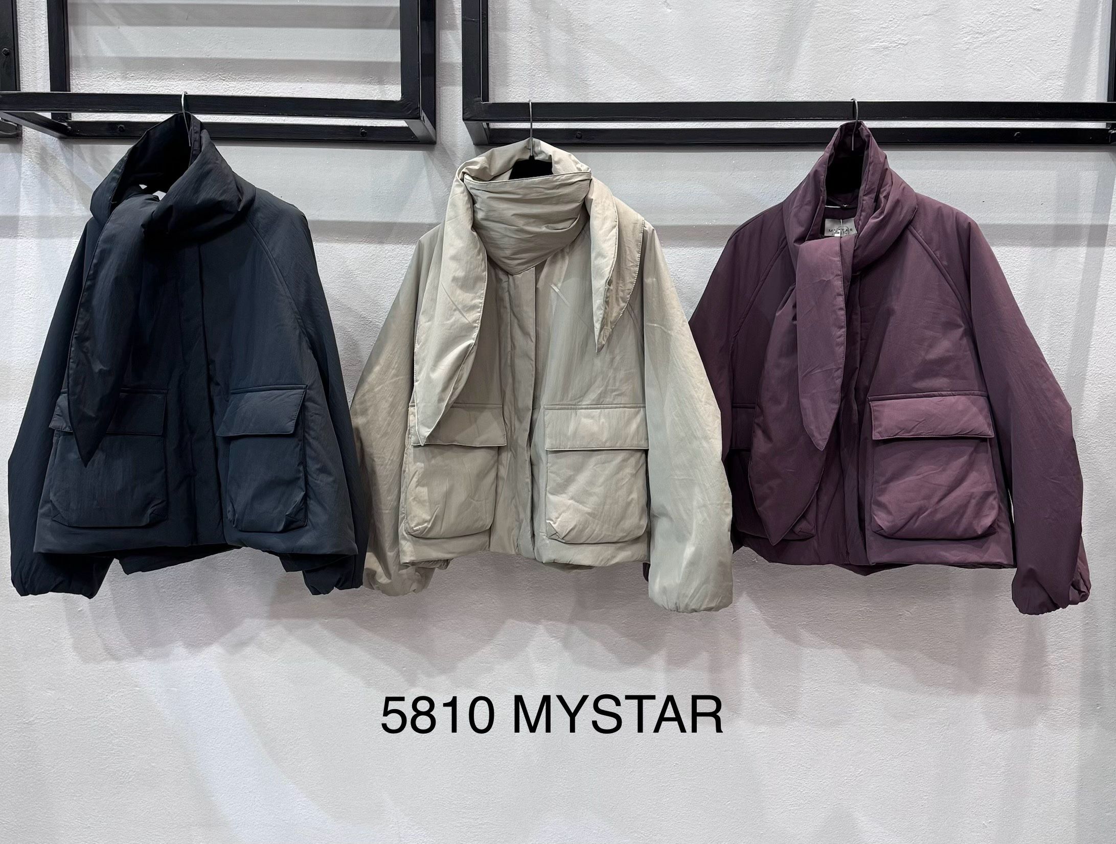 Boxy-Jacke mit Stehkragen