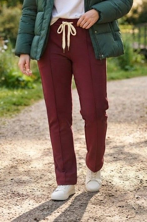 Gerade Hose mit Kordelzug