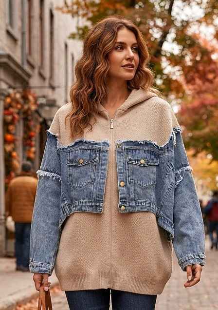 Oversize Jacke mit Kapuze