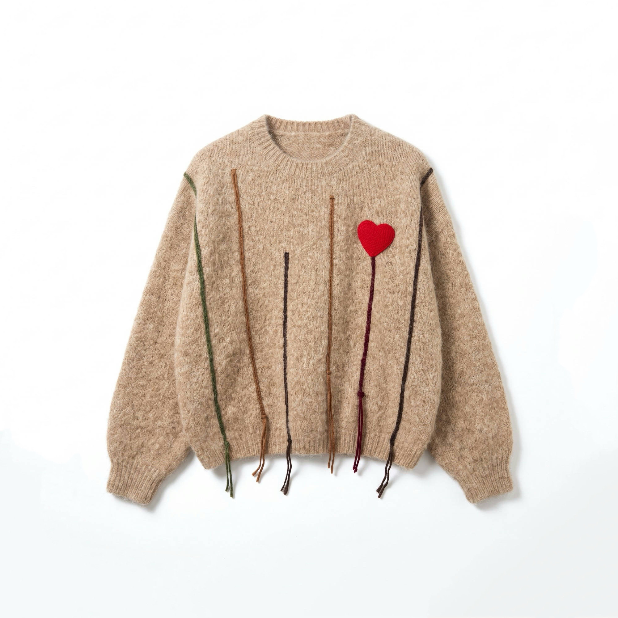 Oversize-Pullover mit Stickerei