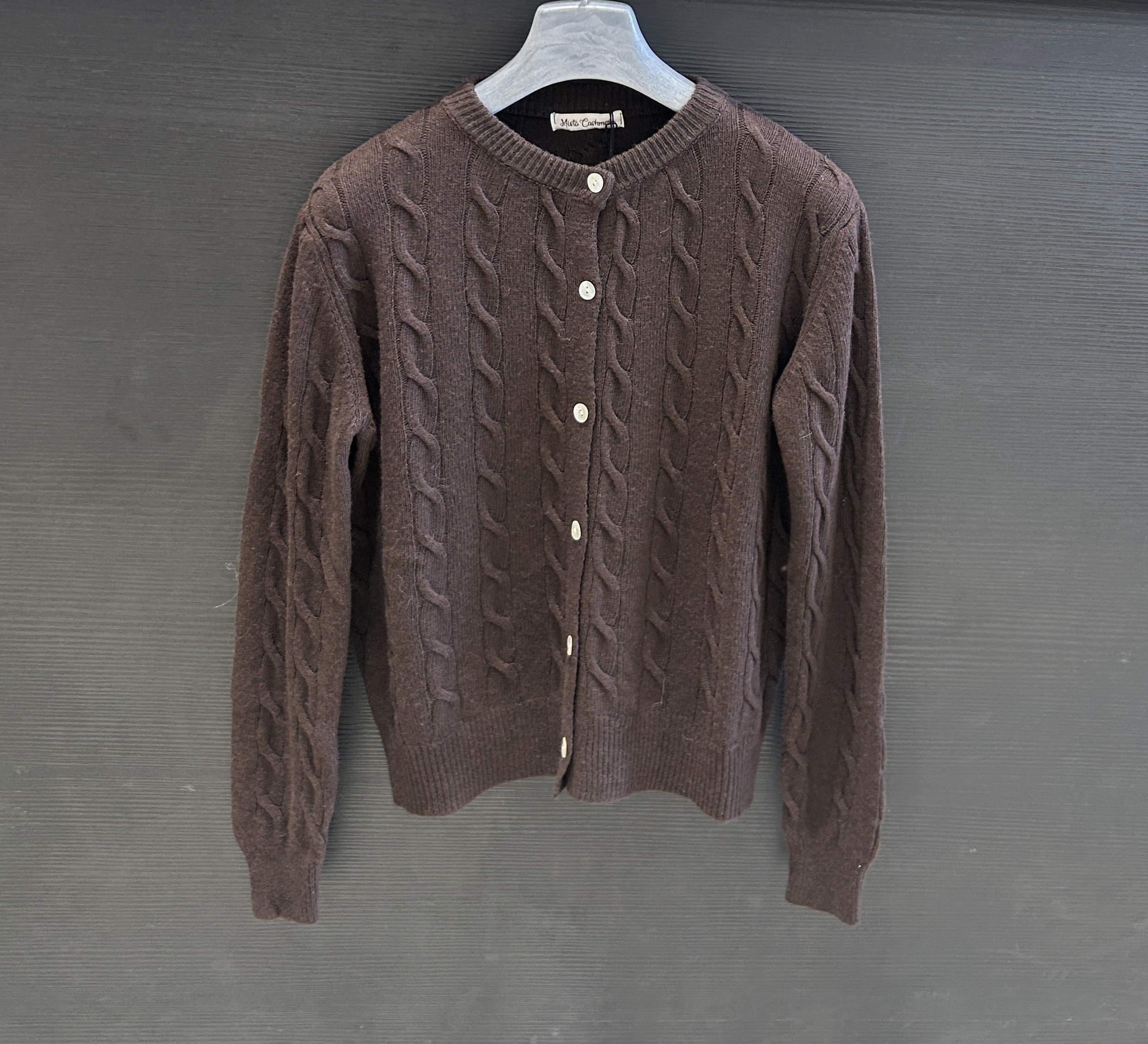 Strickcardigan mit Zopfmuster
