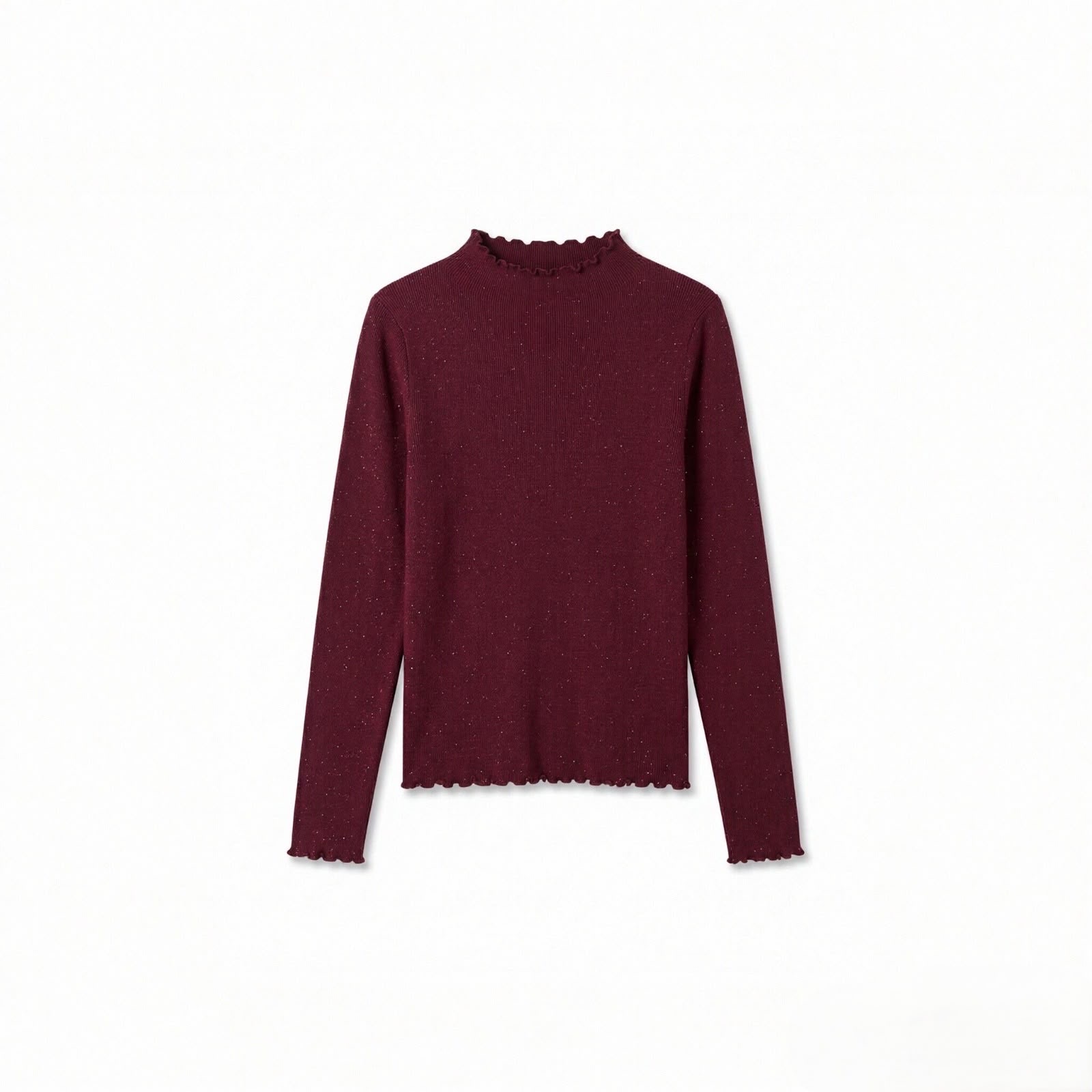 Figurbetonter Pullover mit Rüsche