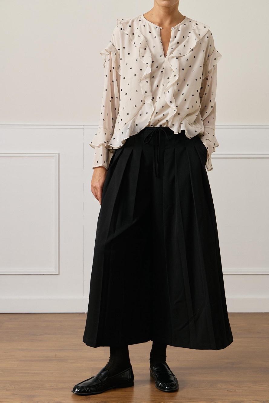 Culotte-Hose mit Falten