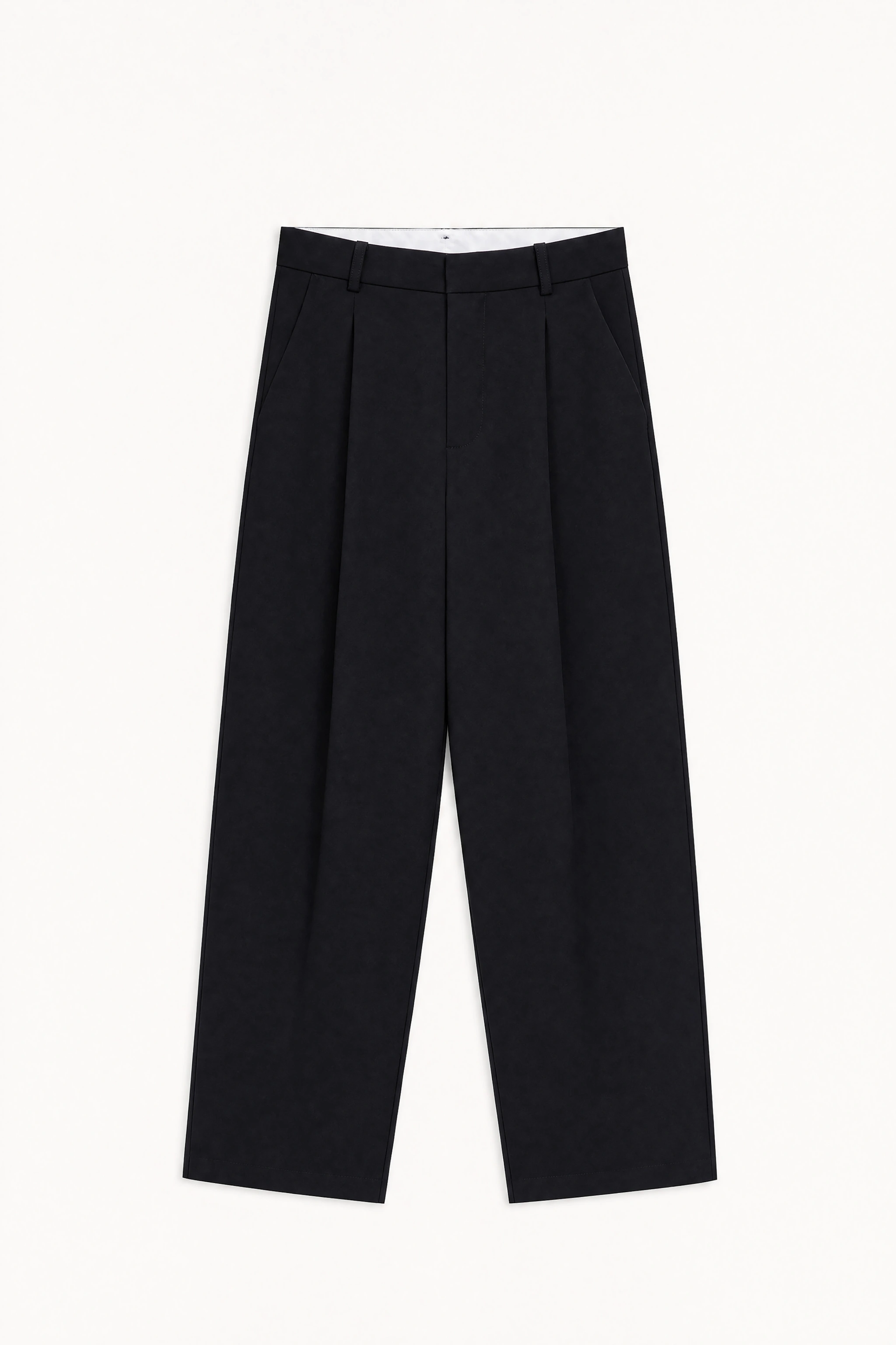Wide-Leg-Hose mit Falten