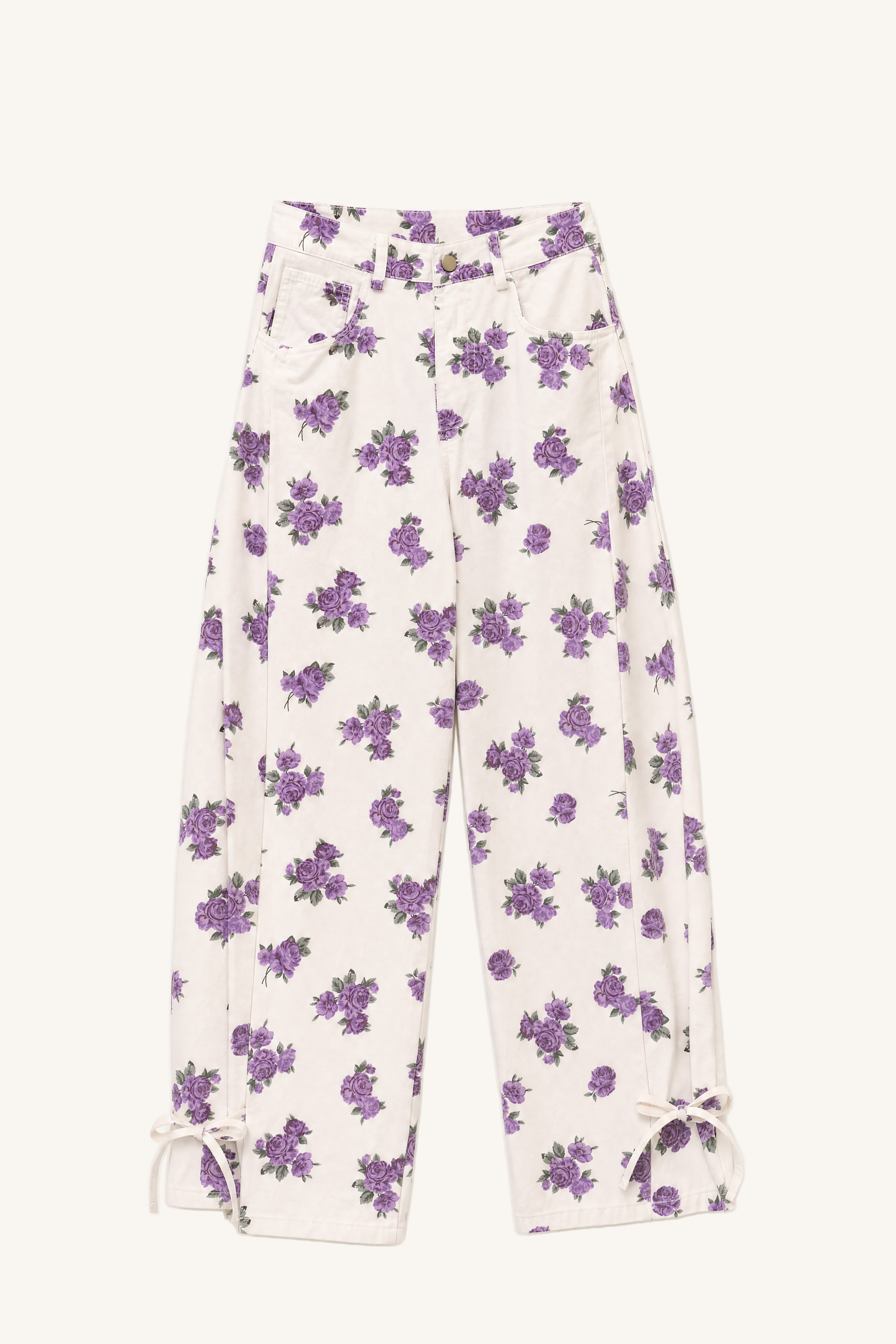 Wide‑Leg Hose mit Kordelzügen