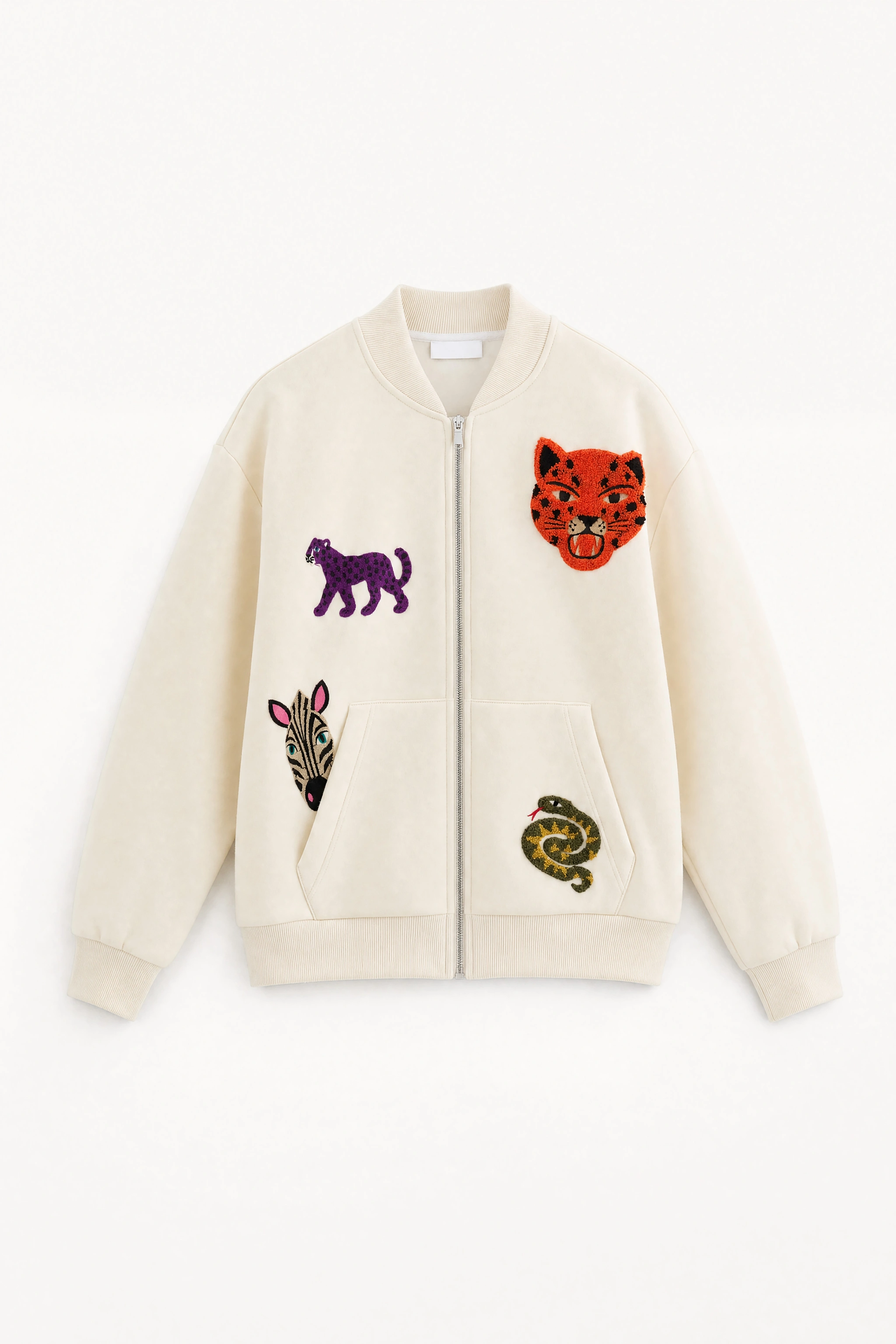 Bomber-Sweatshirt mit Stehkragen