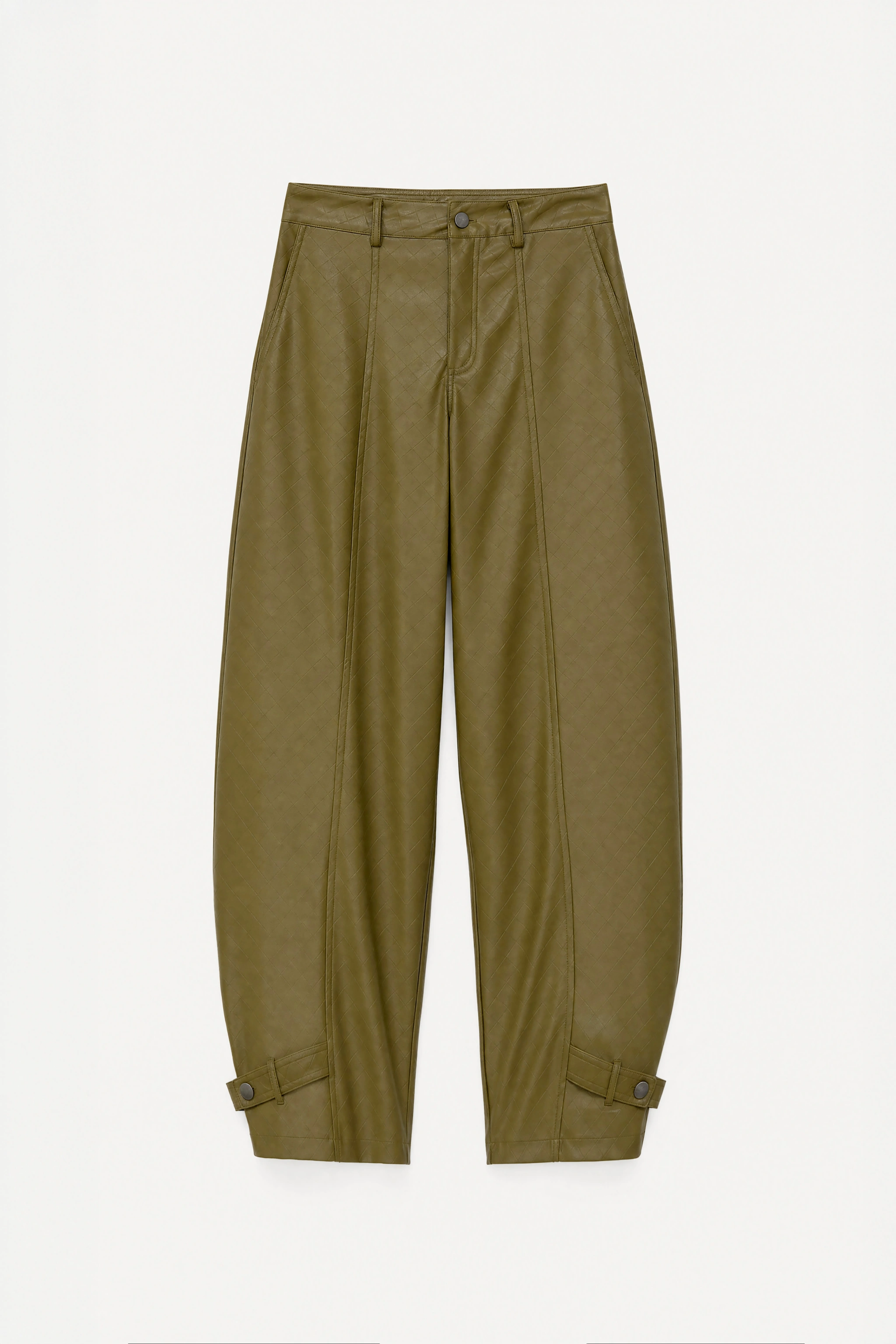 Hose aus geprägtem Kunstleder (Rautenmuster)
