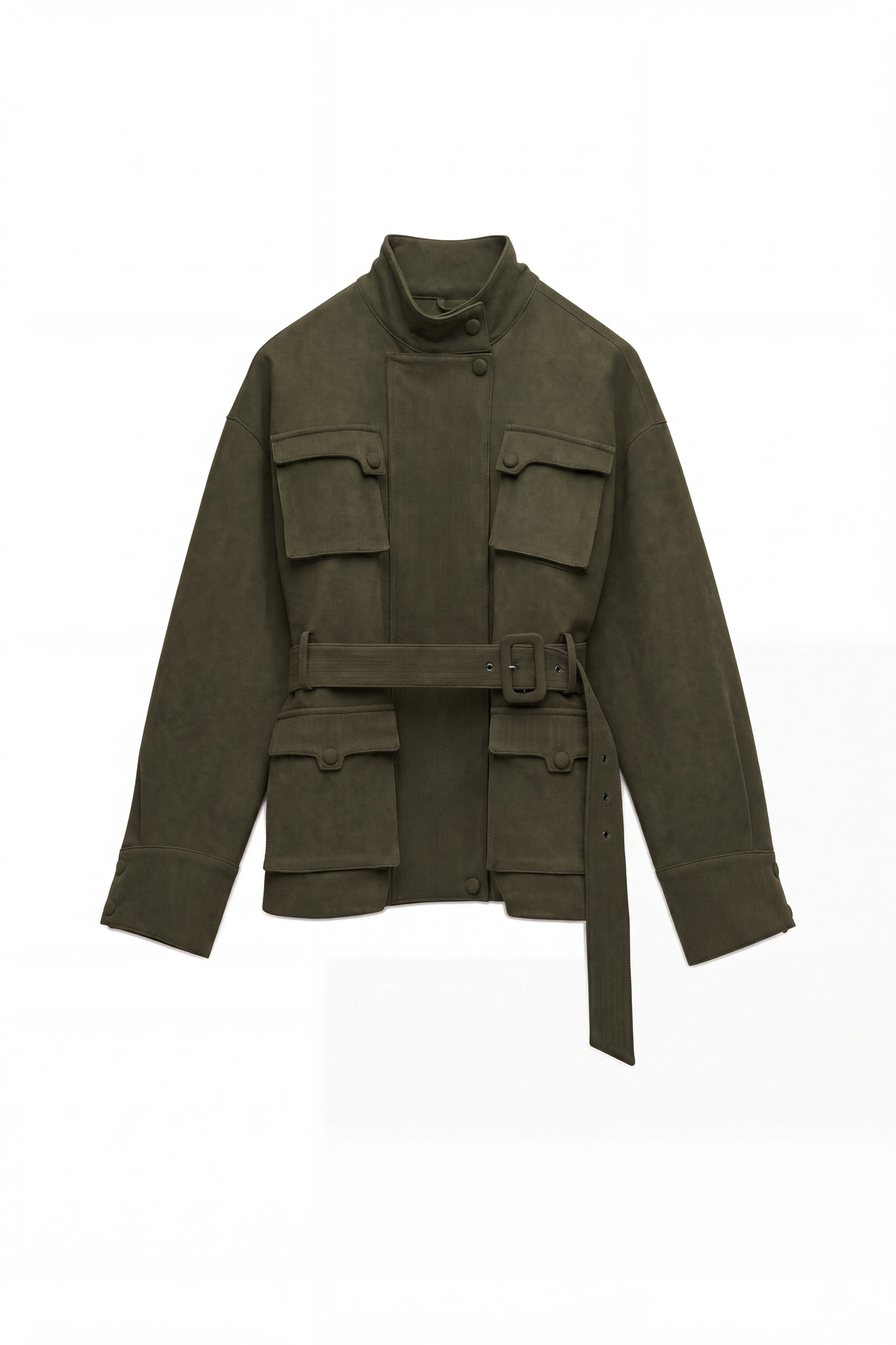 Oversize-Jacke mit Gürtel
