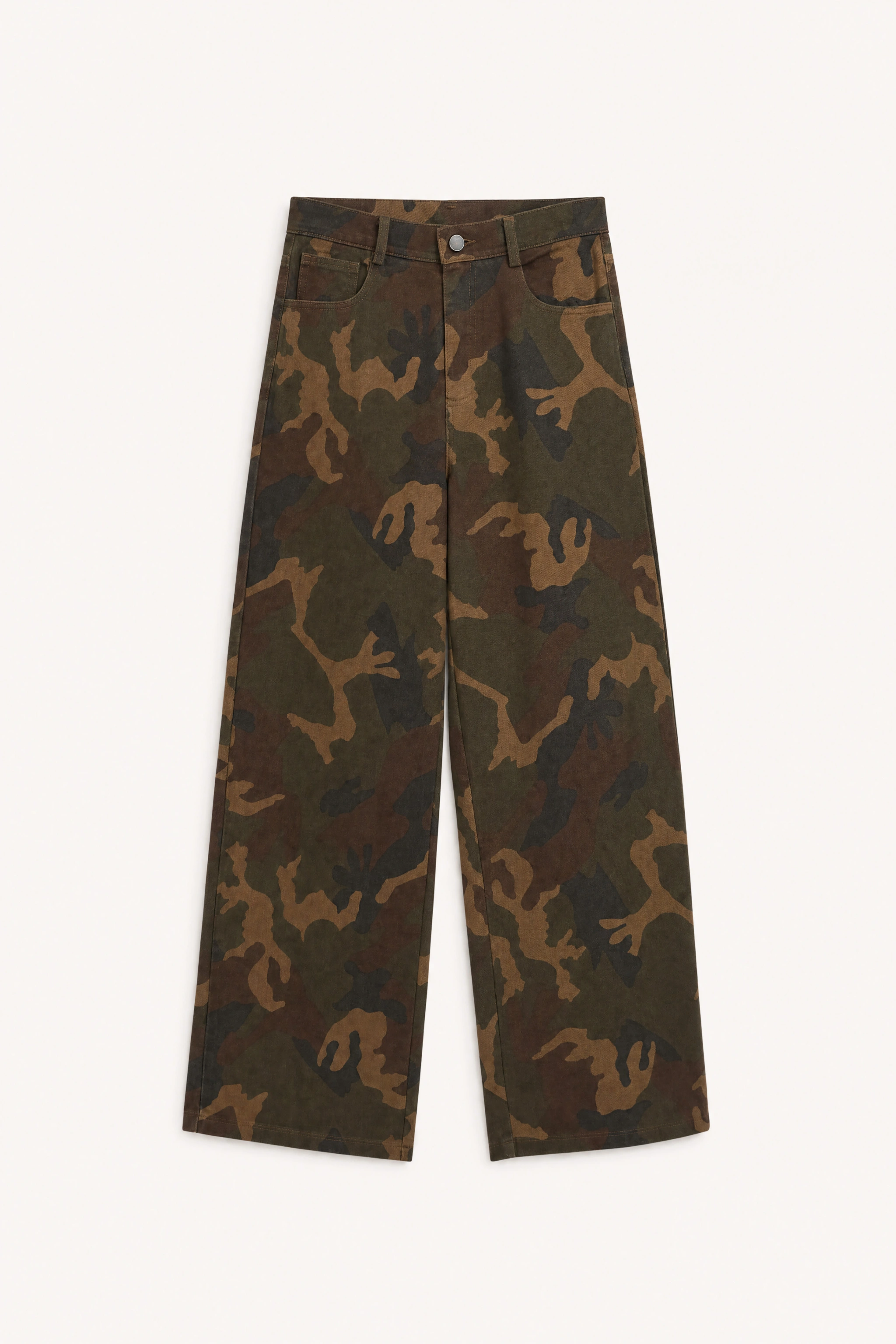 Weite Cargohose im Camouflage-Look