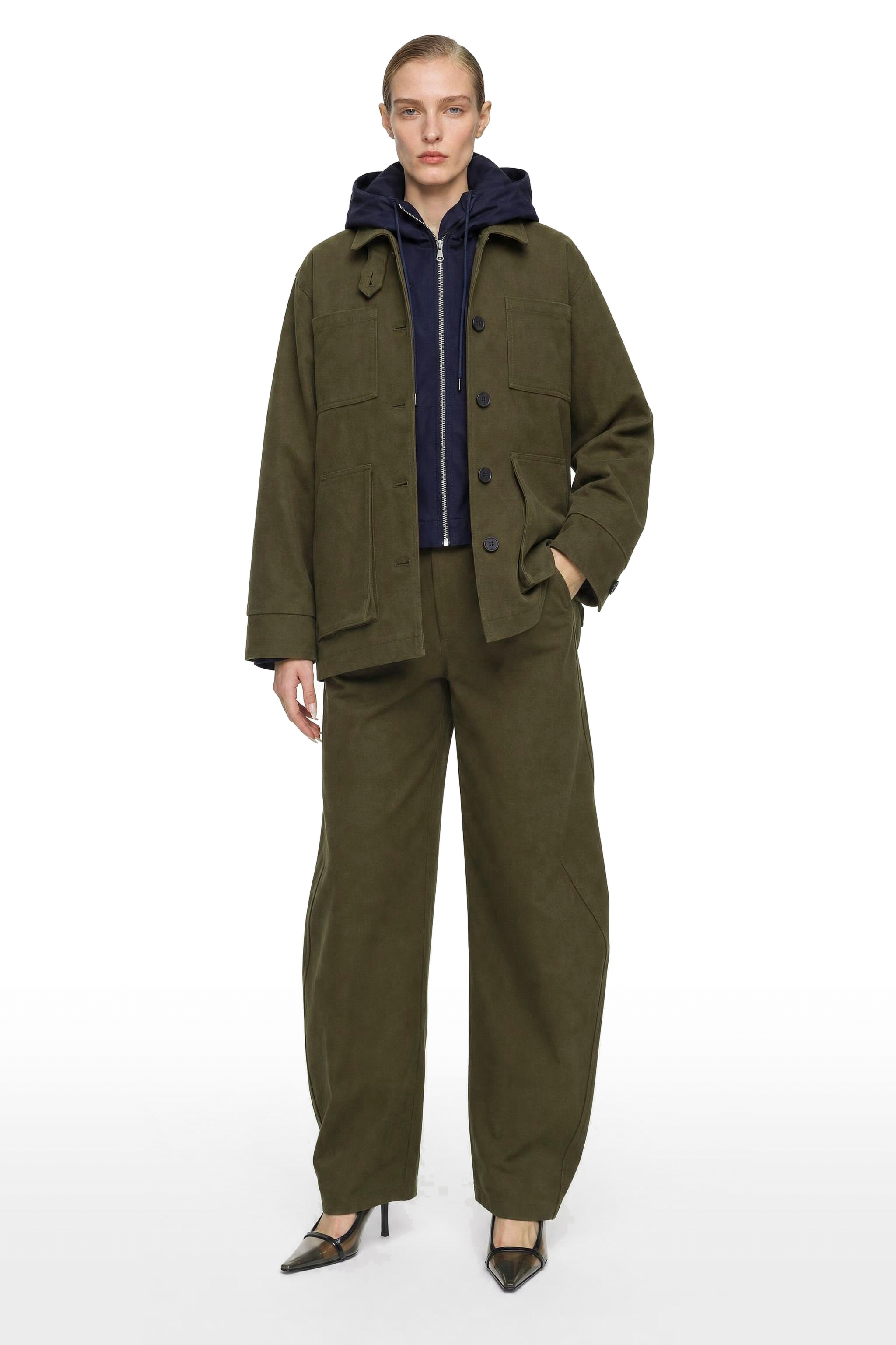 Oversize-Jacke mit Kragen