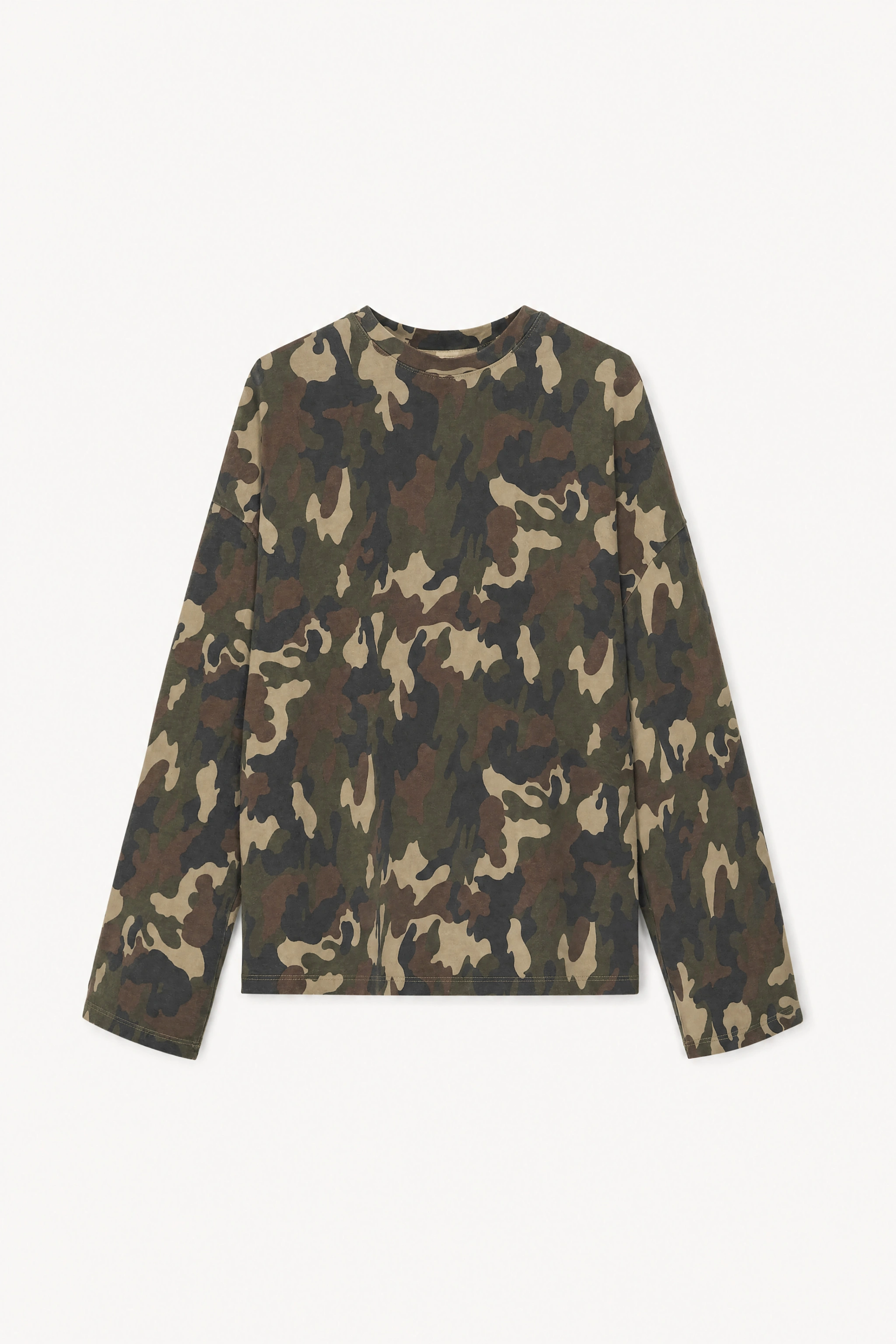 Lockerer Pullover mit Camouflage