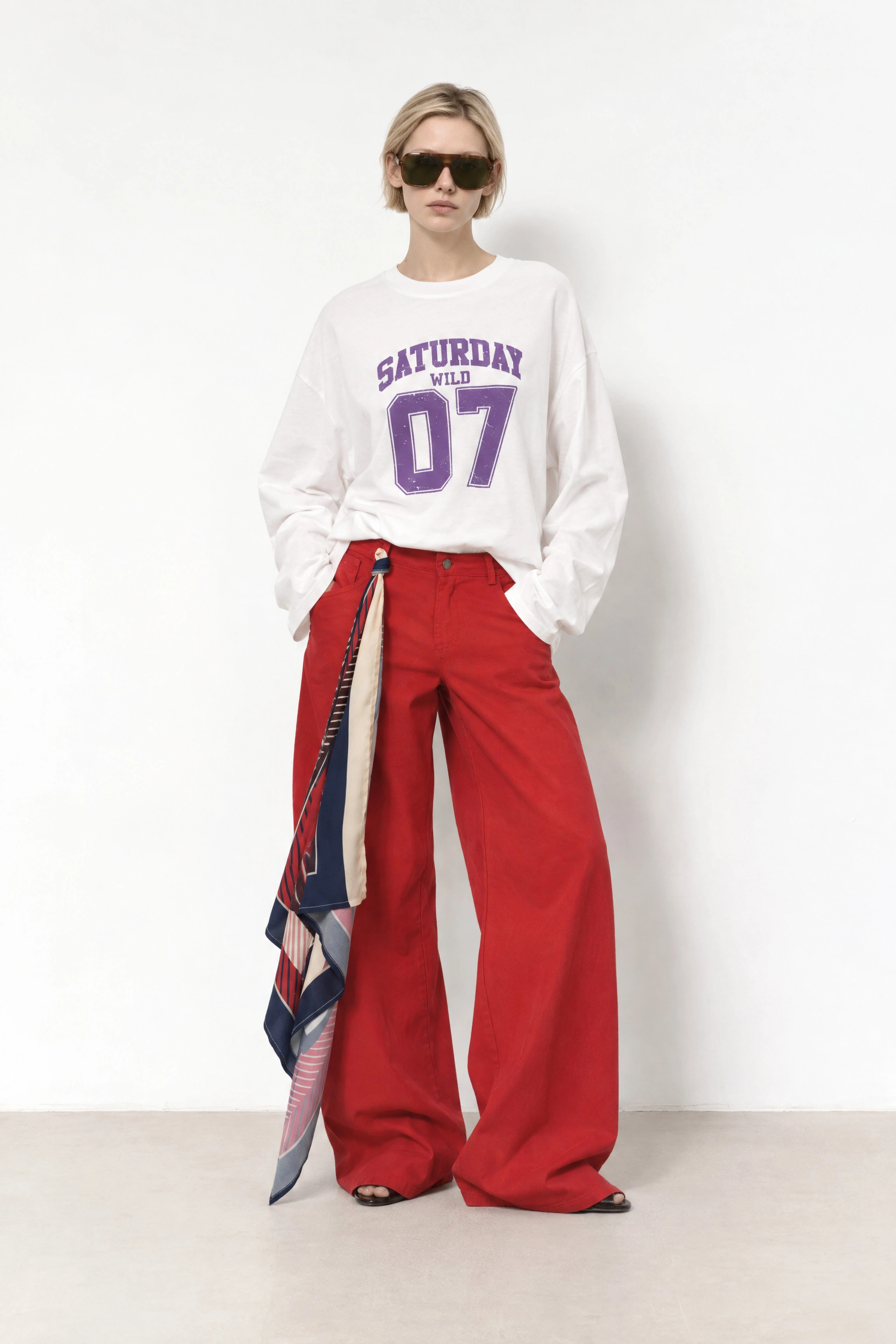 Hochtaillierte Wide‑Leg Hose