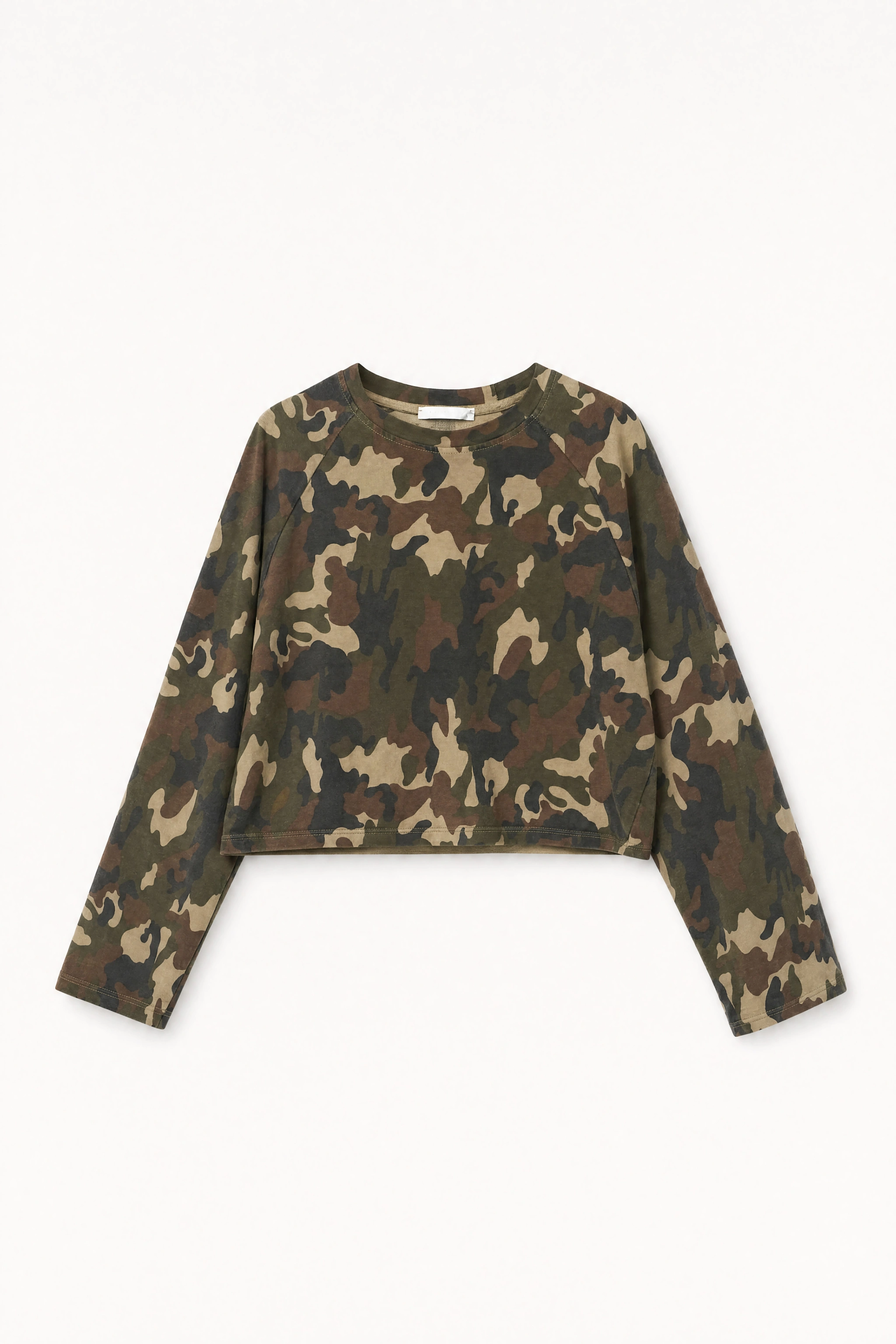 Kurz geschnittener Pullover im Camouflage-Look