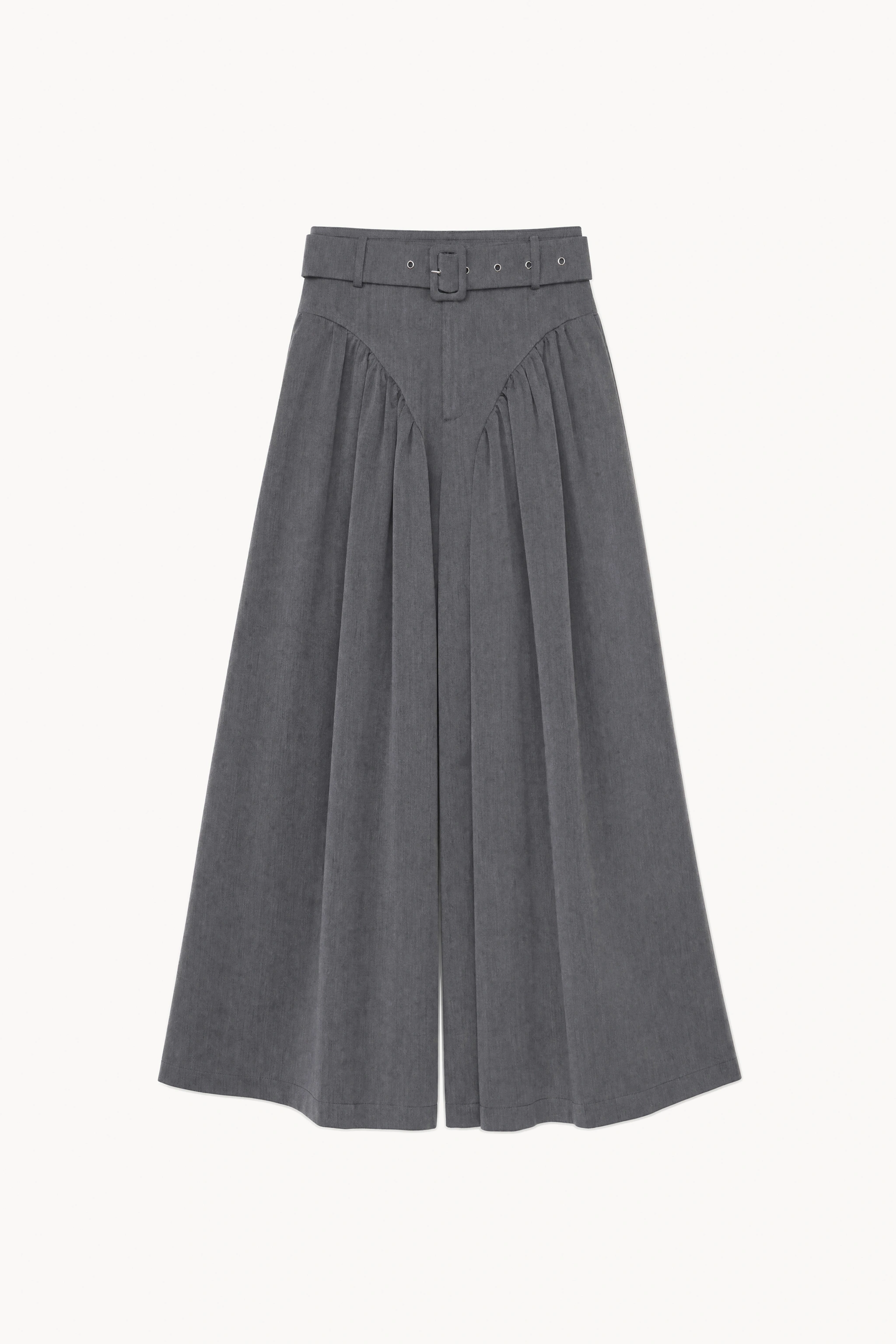 Culotte-Hose mit hohem Bund und Gürtel