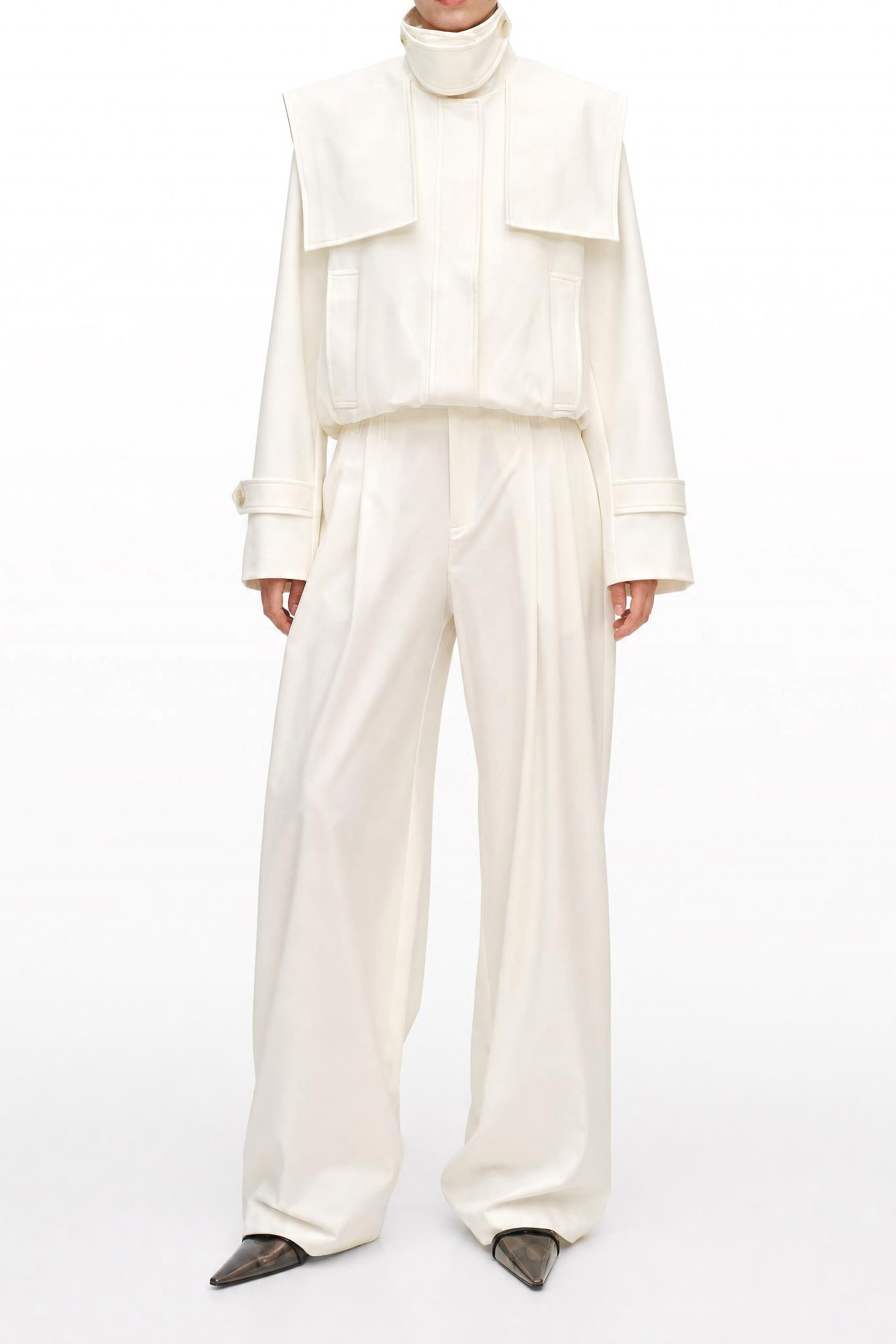 Oversize Cropped-Jacke mit Kragen