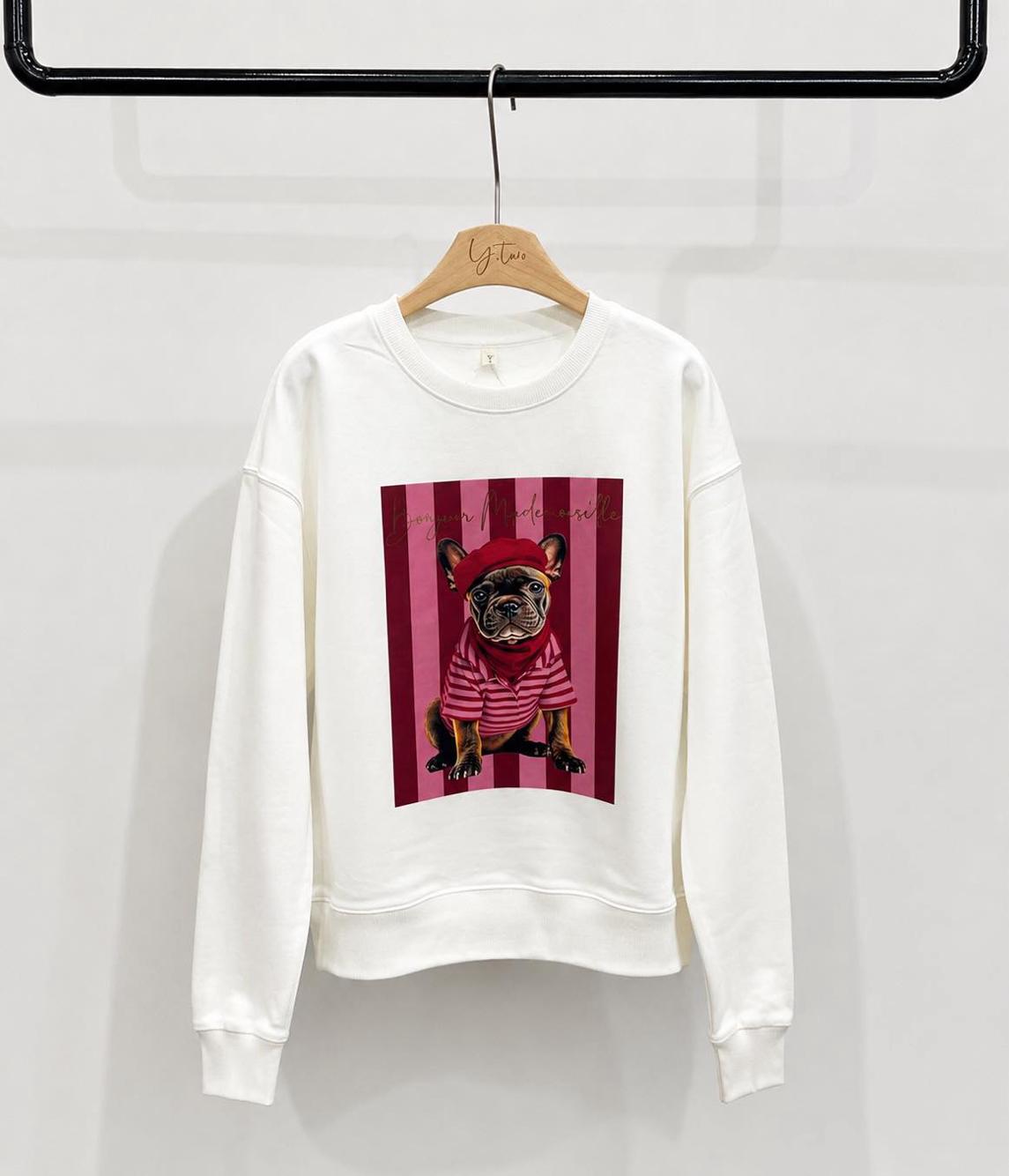 Lockerer Sweatshirt mit Druck
