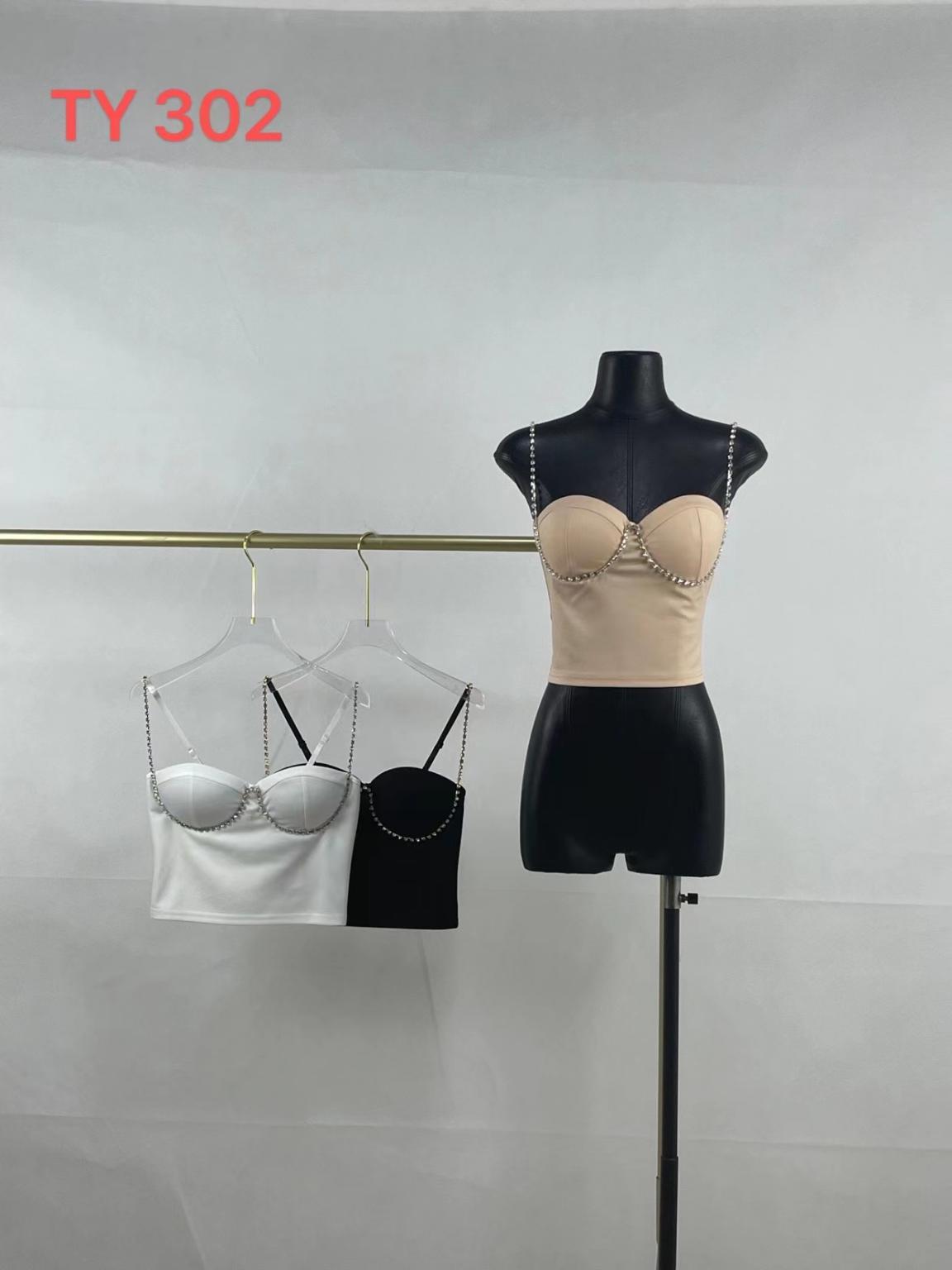 Bustier-Crop-Top mit Nieten