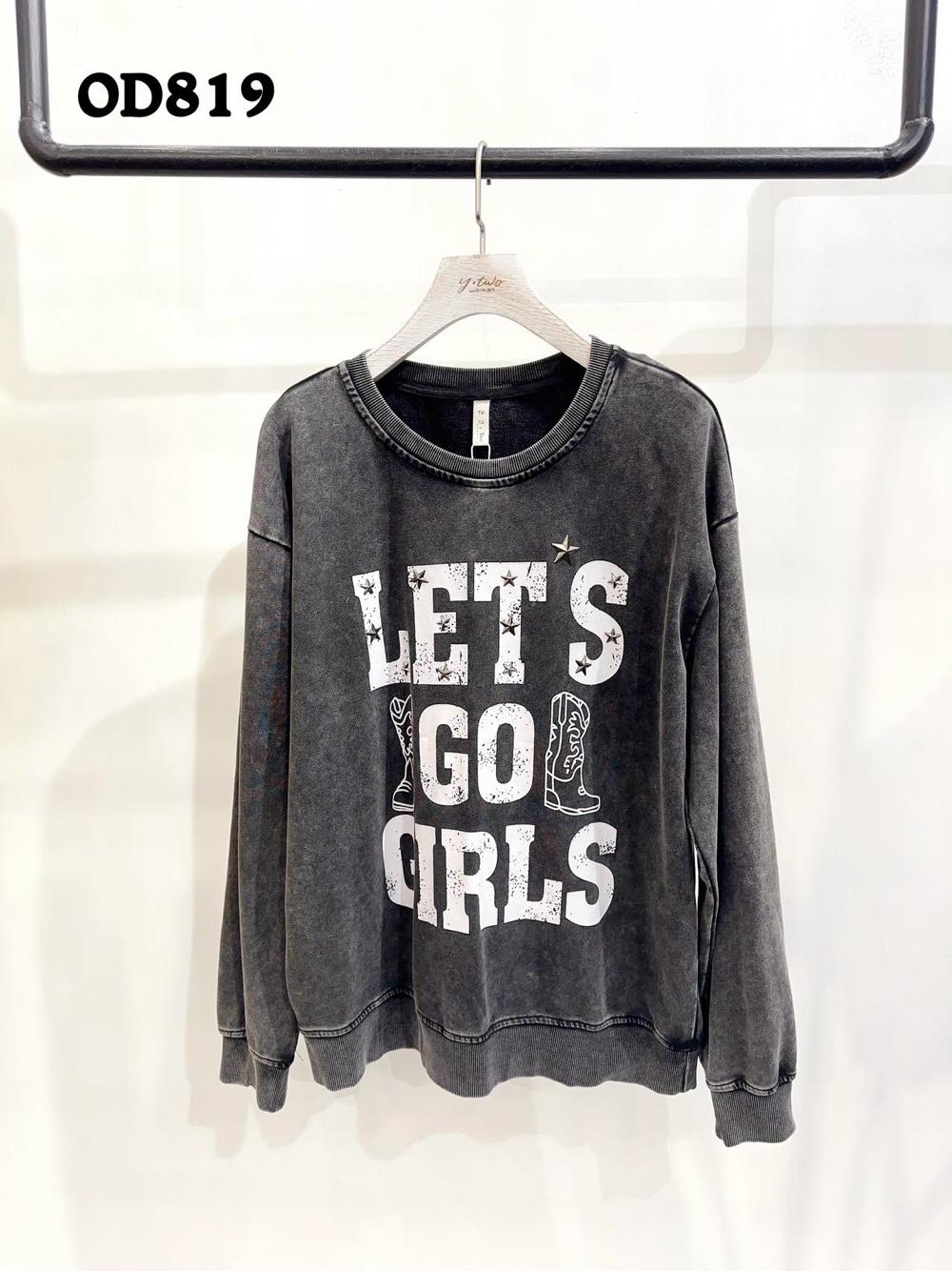 Oversize-Sweatshirt mit Nieten