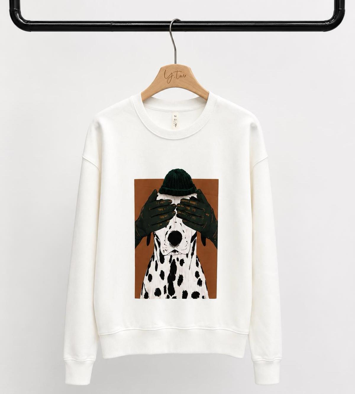 Lässiger Crewneck-Sweatshirt mit Print