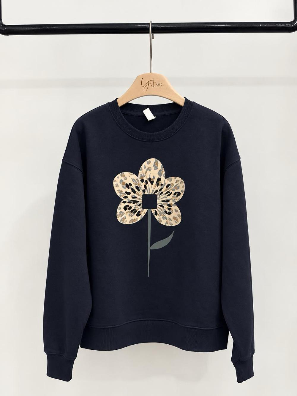 Lockeres Sweatshirt mit Raffung