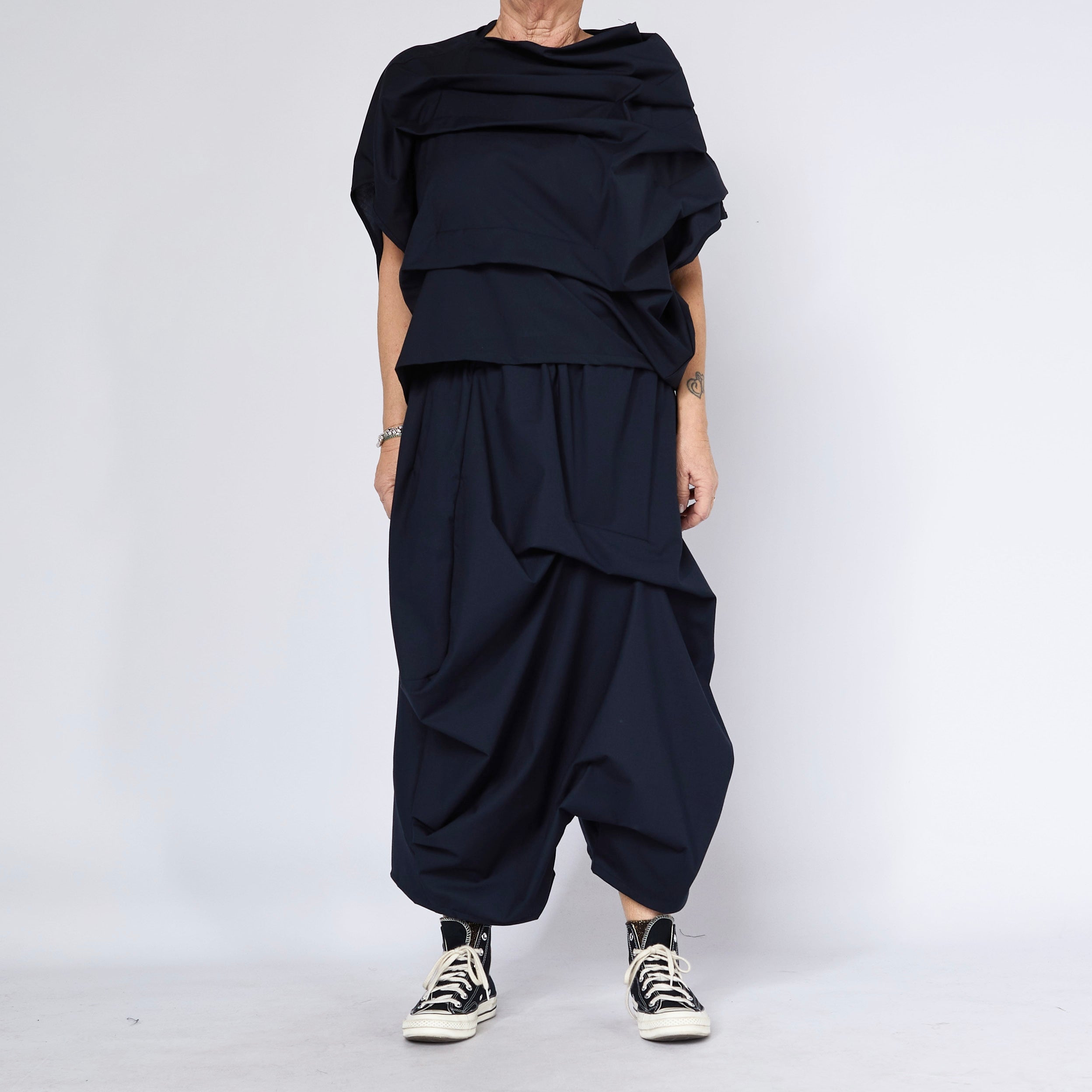 Lässige Bluse mit Plissee